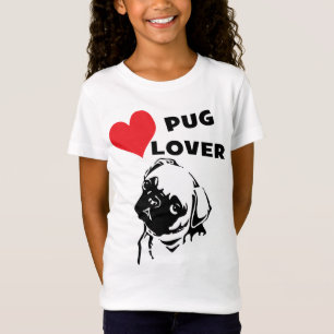 Liebe niedlicher Mops T-Shirt