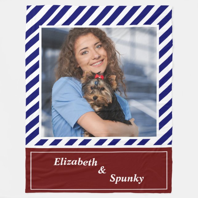 Liebe Niedlicher Welpenhund Lover Personalisieren Fleecedecke (Vorderseite)