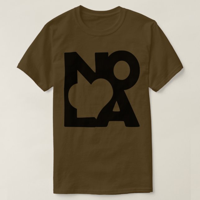 Liebe NOLA New Orleans American Jazz Blues Music T-Shirt (Design vorne)
