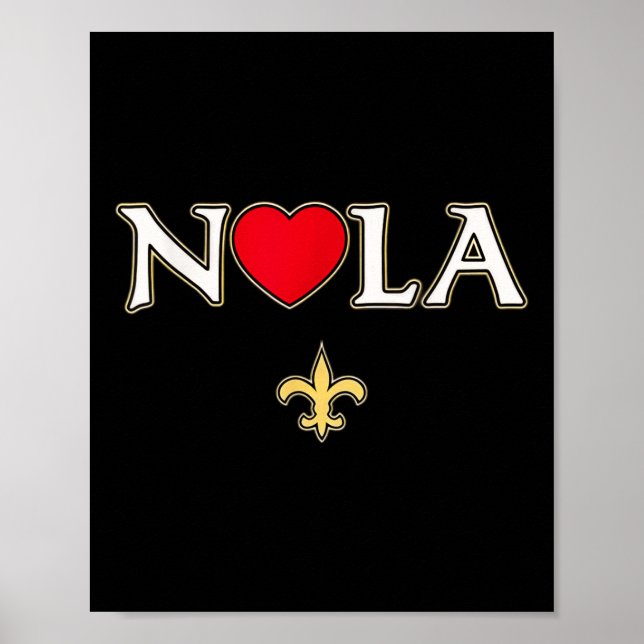 Liebe Nola New Orleans Lilie Heart Nola Poster (Vorne)