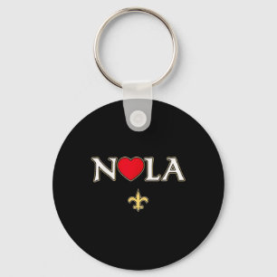 Liebe Nola New Orleans Lilie Heart Nola Schlüsselanhänger