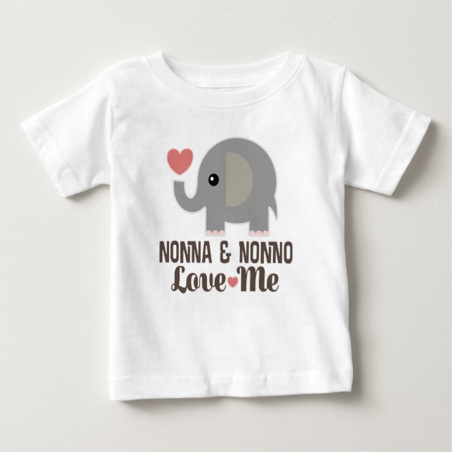 Liebe Nonna und Nonno Baby T-shirt (Vorderseite)