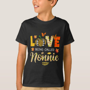Liebe Nonnie Pumpkin Herbstlaub Danke T-Shirt