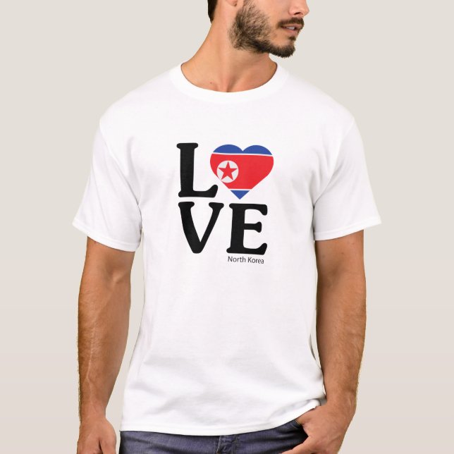 Liebe Nordkorea T-Shirt (Vorderseite)