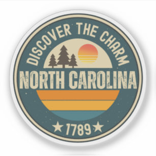 Liebe North Carolina - NC State Souvenir Aufkleber