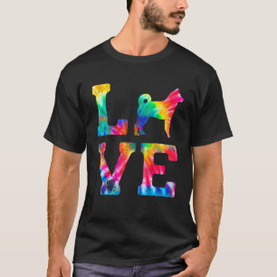 Liebe Norwegisch Elkhound Gefärbte Krawatte Hund M T-Shirt