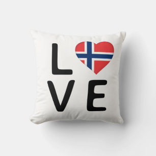 Liebe - Norwegische Flagge Kissen