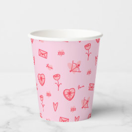 Liebe Notizen & Sweet Leckereien Valentine's Paper Pappbecher