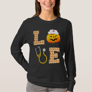 Liebe Nurse 2021 Pumpkin Halloween Funny Nurse Hal T-Shirt