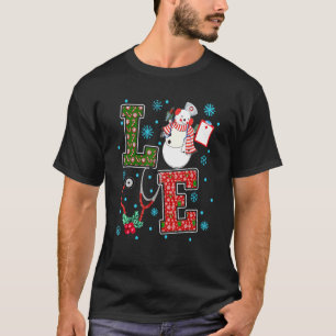 Liebe Nurse Christmas Niedlich Snowman X Mas Pajam T-Shirt