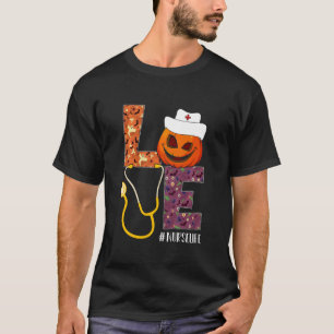 Liebe Nurse Life Beängstigend Nurve Halloween Pump T-Shirt