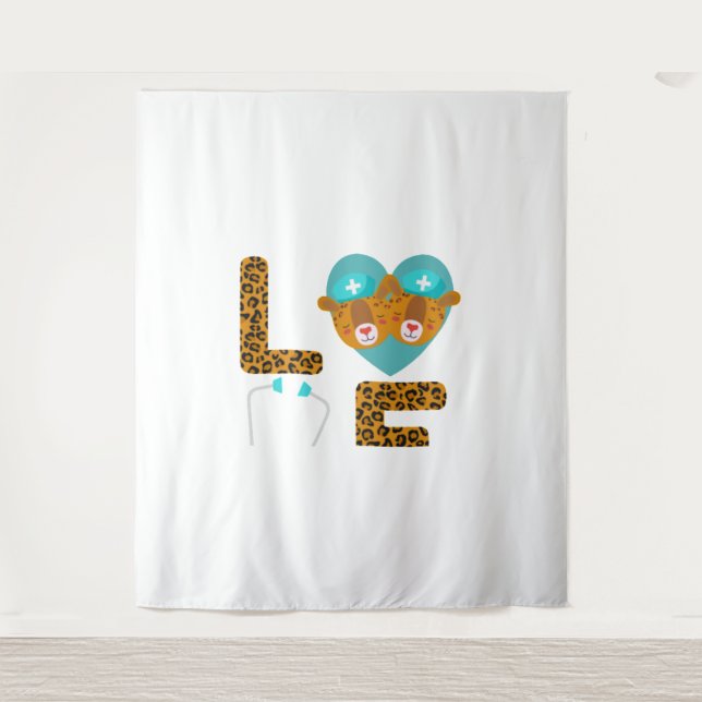 Liebe Nurse Life Cheetah 5 Wandteppich (Vorderseite)