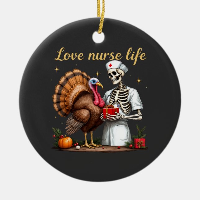 Liebe Nurse Life feiert Ihre Leidenschaft für die  Keramik Ornament (Vorne)