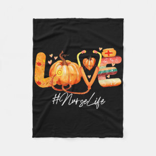Liebe Nurse Life Pumpkin Herbst Erntedank N Fleecedecke