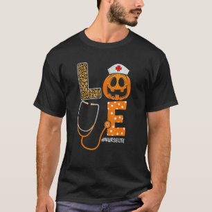 Liebe Nurse Life Pumpkin Stethoscope Women Girls H T-Shirt