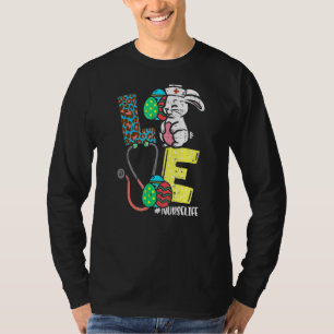 Liebe Nurse Ostern Bunny Eggs Stethoscope Niedlich T-Shirt