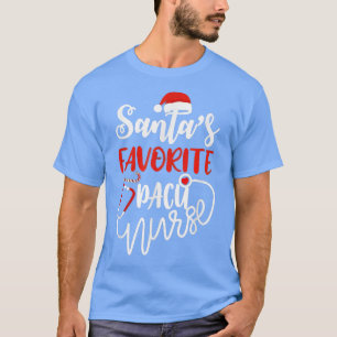 Liebe Nurse PACU Santa Claus mit Candy Cane Nurse T-Shirt
