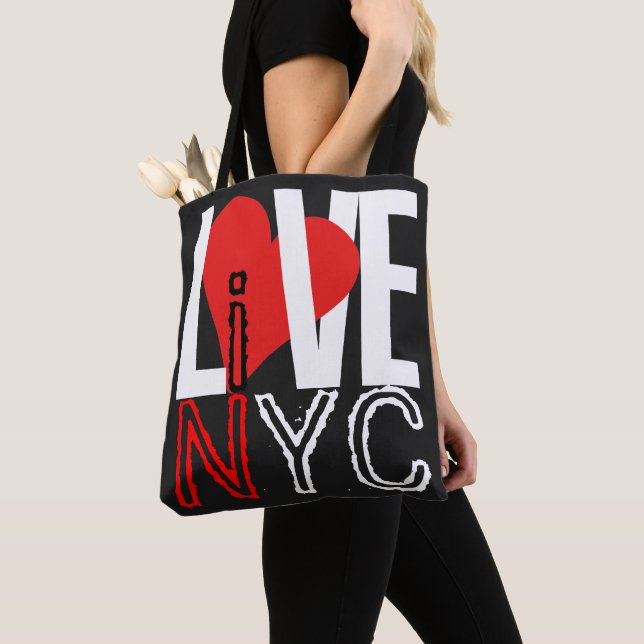 Liebe NYC lebt in der Schwarz-weißen NYC-Tasche (Von Nahem)