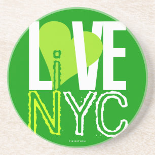 Liebe NYC lebt in NYC Untersetzer Green 5