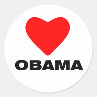 Liebe Obama Runder Aufkleber