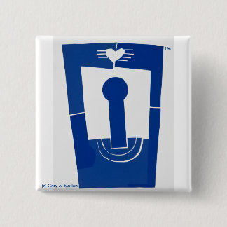 Liebe oben--2 Zoll-quadratischer Knopf Button