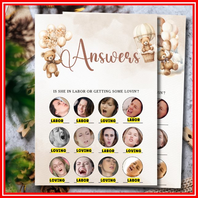 LIEBE ODER ARBEITSBAR Kinderduschenspiel Niedliche Einladung (Von Creator hochgeladen)