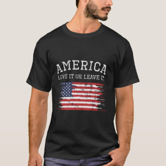 Liebe oder Verlass Amerika Patriot 4. Juli 20 T-Shirt
