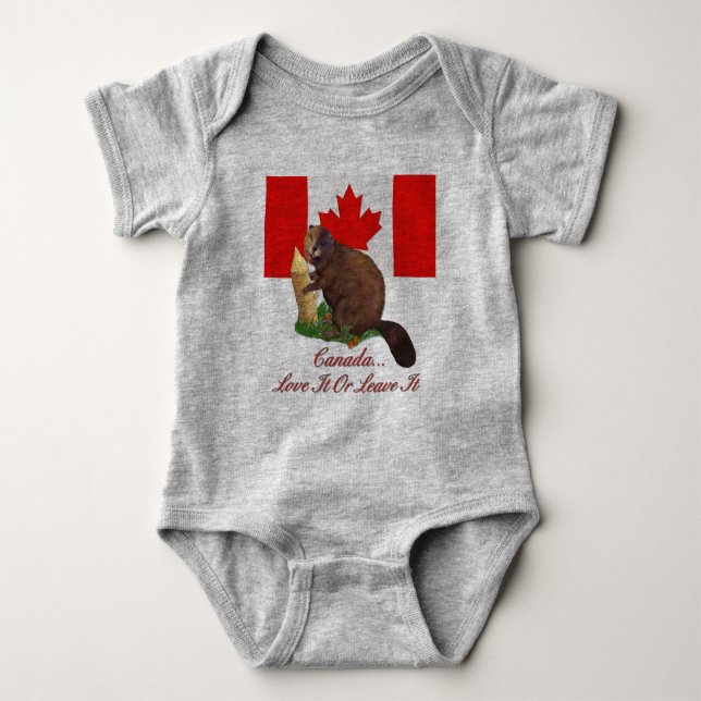 Liebe oder Verlass Baby Strampler (Vorderseite)