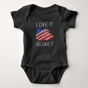 Liebe oder verlass der USA-Flagge Baby Strampler