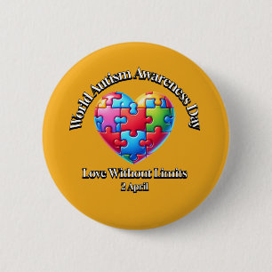 Liebe ohne Grenzen. Welttag der Aufklärung über Au Button