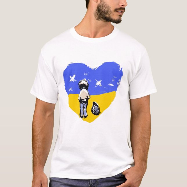 Liebe ohne Krieg Ukraine T - Shirt wählen (Vorderseite)