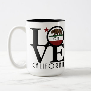 LIEBE Ojai Kalifornien 15oz Zweifarbige Tasse