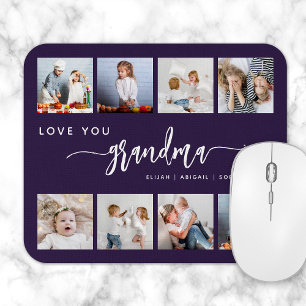 Liebe Oma 8 Foto-Collage Lila Mousepad