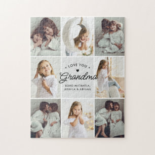 Liebe Oma 8-Foto-Collage Persönliche Nachricht Puzzle