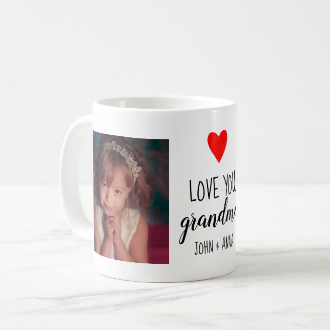Liebe Oma Geschenk Foto Collage Text Kaffeetasse (Vorderseite Links)
