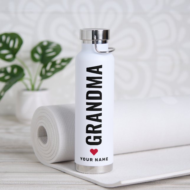 Liebe Oma Individuelle Name White Water Bottl Trinkflasche (Yoga)