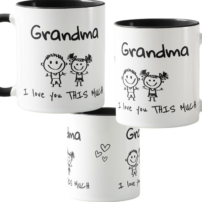 Liebe Oma Kinderkunst Personal Geschenk Tasse (Von Creator hochgeladen)