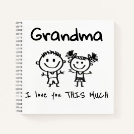 Liebe Oma Kinderkunst Personalisiertes Geschenk Notizbuch