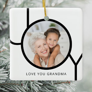 Liebe Oma Weihnachtsfoto Keramikornament