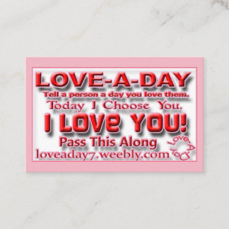 Liebe-on-day-Visitenkarten Visitenkarte