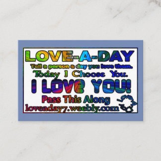 Liebe-on-day-Visitenkarten Visitenkarte