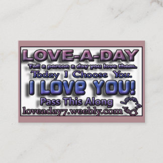 Liebe-on-day-Visitenkarten Visitenkarte