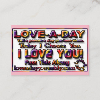 Liebe-on-day-Visitenkarten Visitenkarte
