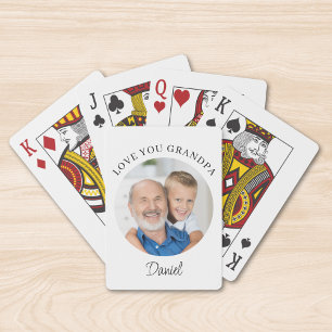 Liebe Opa Foto Spielkarten
