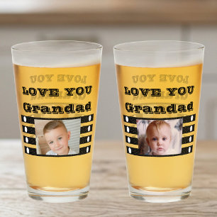 Liebe Opa zwei Fotos schwarz weiß Bier Glas
