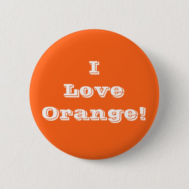 Liebe-Orange des Knopf-I Button (Vorderseite)