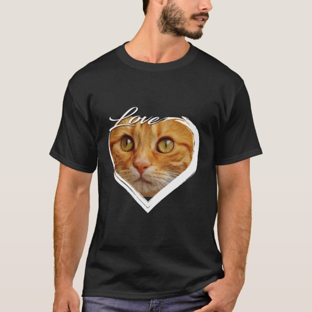 Liebe Orange Tabby Kitty Cat T-Shirt (Vorderseite)