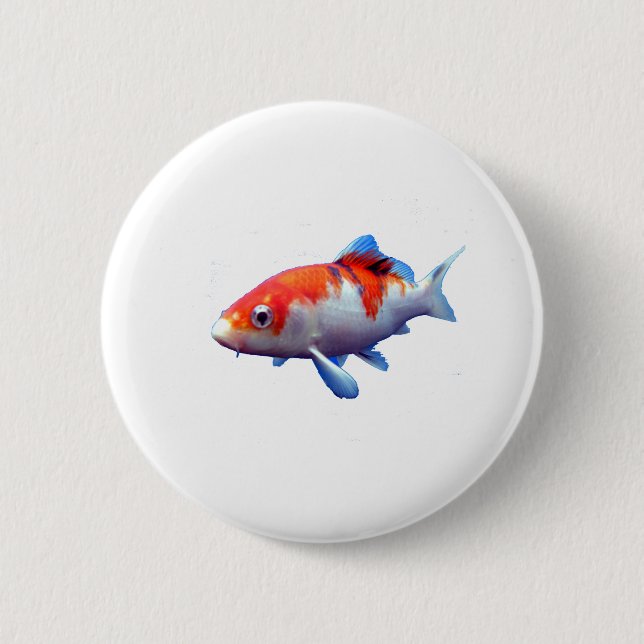 Liebe Orange und Goldfish Button (Vorderseite)