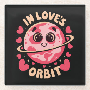 Liebe Orbit Glasuntersetzer