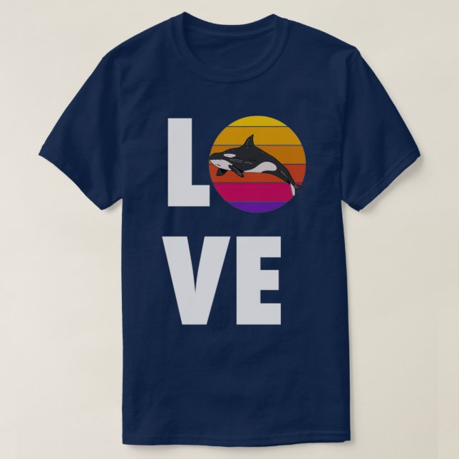 Liebe Orca Killer Whale Orca Lover Beach T-Shirt (Design vorne)